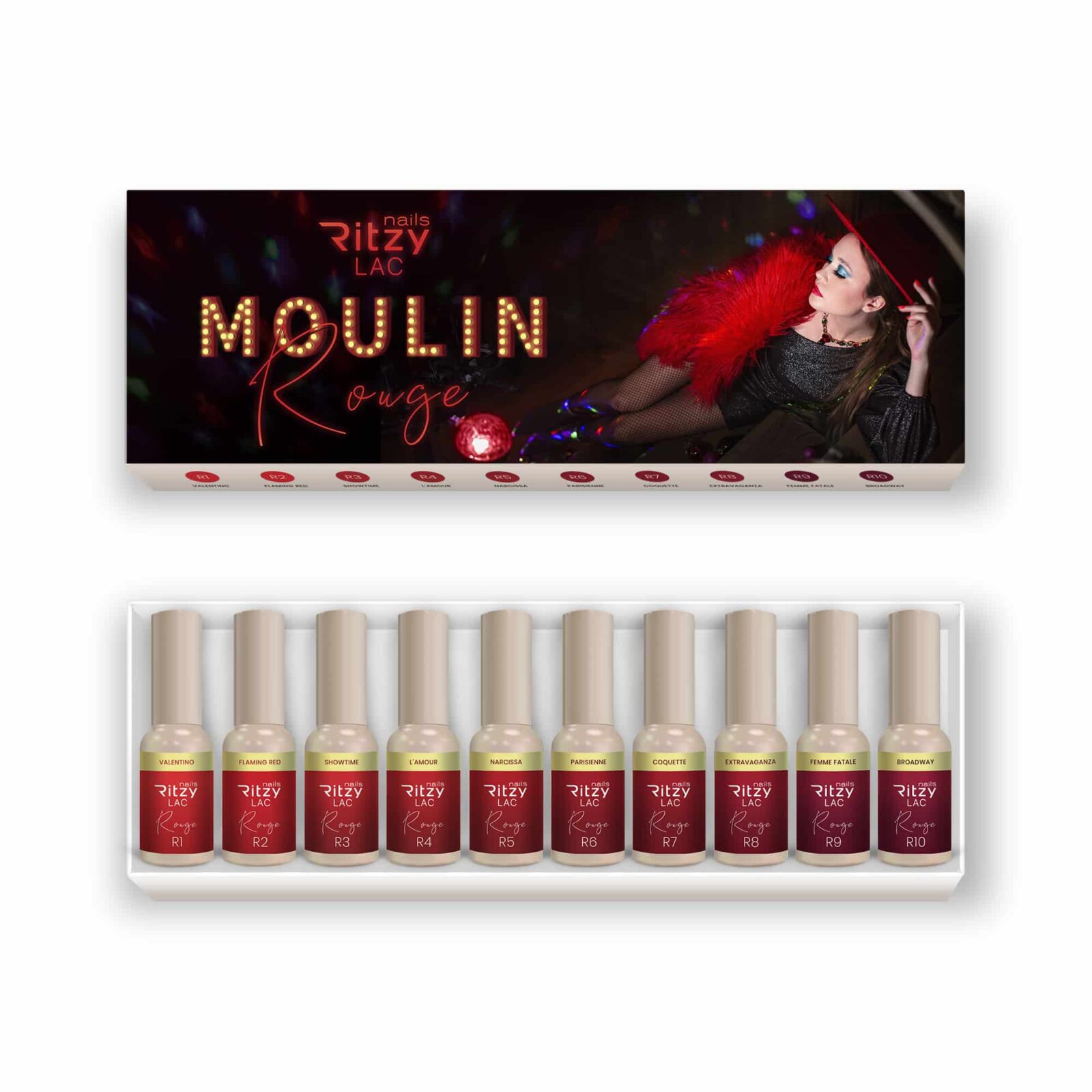 Ritzy Nails "Moulin Rouge"10 kpl-setti, 9ml TPO vapaa