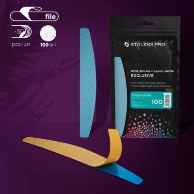 Staleks Disposable Files For Crescent Nail File EXCLUSIVE 42 100 grit(50 Pcs)