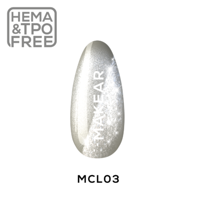 MCL03 Silver Purr - UV Gel Polish Makear  HEMAFREE