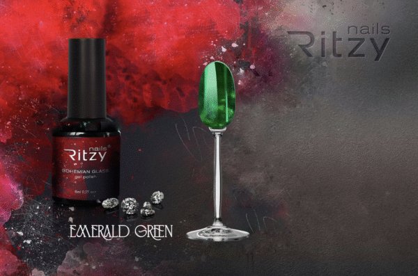 BOHEMIAN Glass EMERALD GREEN gel polish (TPO FREE)