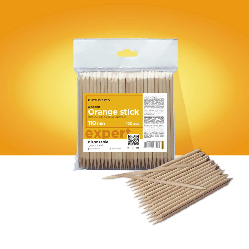 Orange sticks 11 cm – STALEKS PRO EXPERT (100 pcs) Staleks Pro - Appelsiinitikut