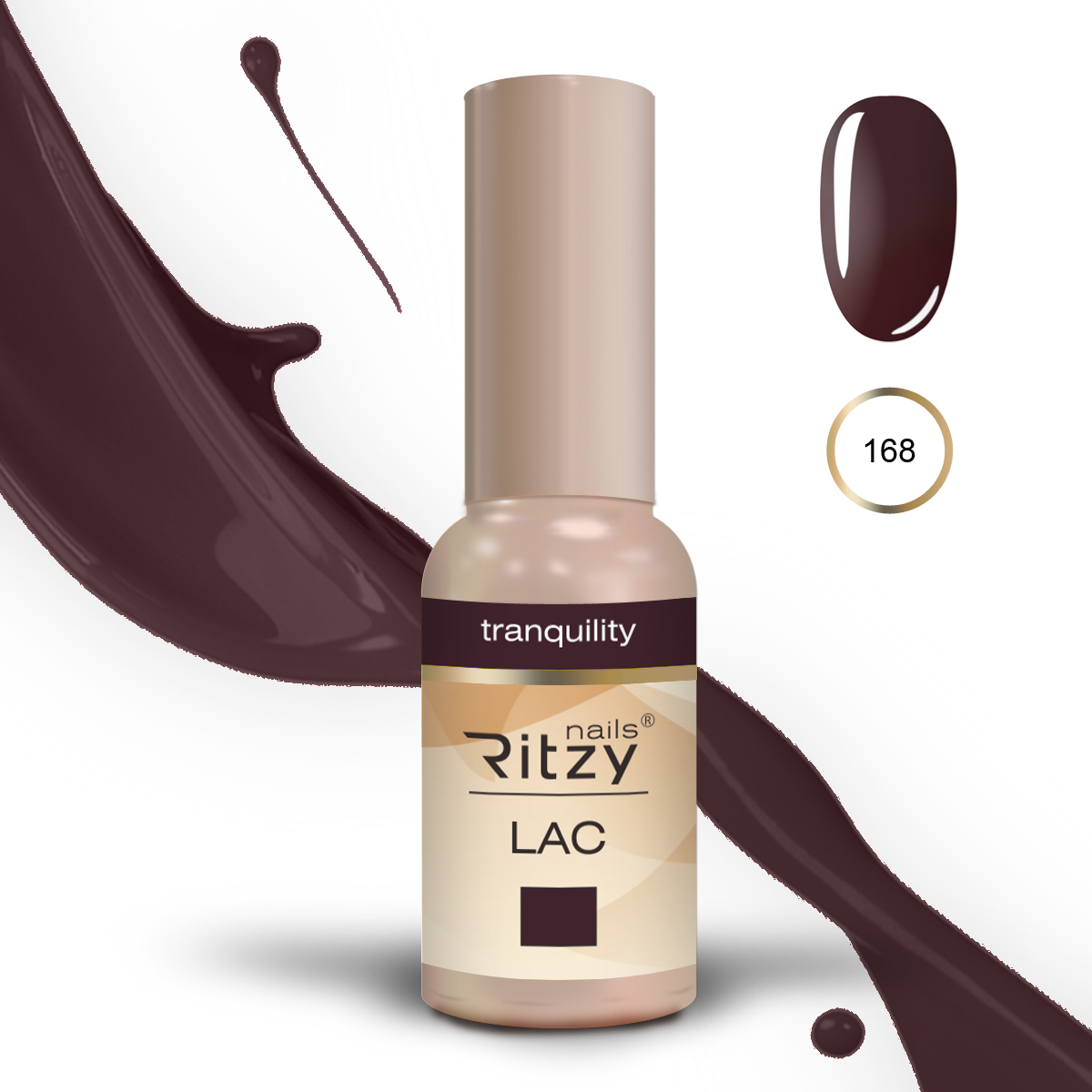 Ritzy Nails gel polish Lac TRANQUILITY 168 (TPO FREE) 9 ml, geelilakka